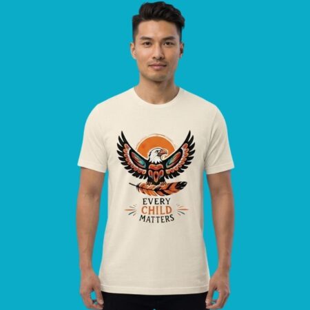 Every Child Matters Eagle Feather Indigenous Rights Tee
