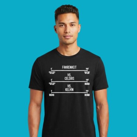 Fahrenheit vs Celsius vs Kelvin Temperature Scale Tee