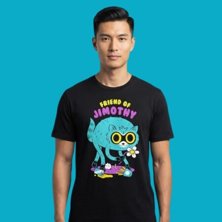 Friend Of Jimothy Raccoon Flower Meme Tee