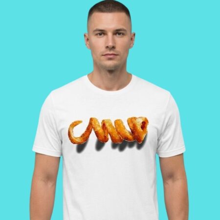 Golden Crispy Curly Fries Foodie Snack Lover Tee