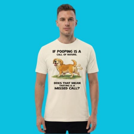 Golden Retriever Call Of Nature Farting Humor Shirt