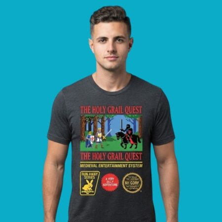 Holy Grail Quest Medieval Entertainment System Gamer Tee