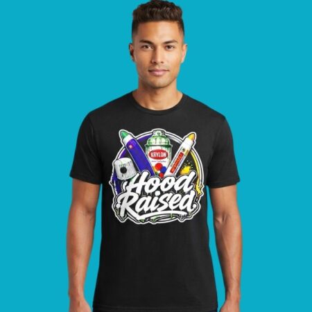 Hood Raised Krylon Spray Paint Solid Marker Streetwear Tee