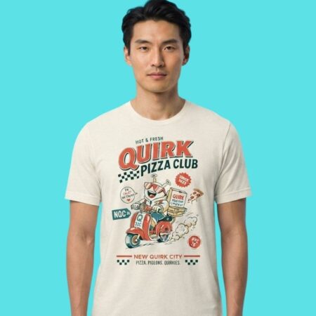 Hot And Fresh Quirk Pizza Club Retro Graphic Tee