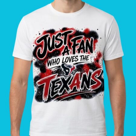 Houston Texans NFL Just A Fan Logo Pride T-Shirt