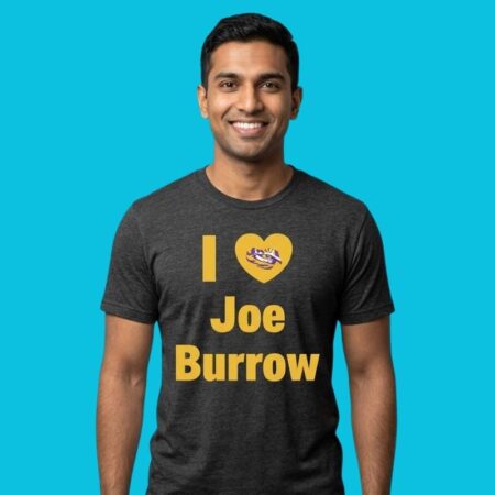 I Heart Joe Burrow LSU Tigers Football Tee
