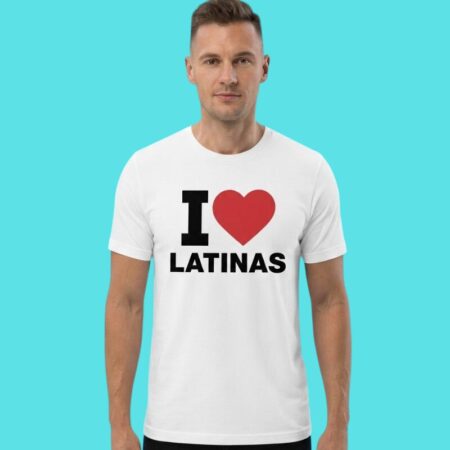 I Love Latinas Heart Graphic Fan Tee