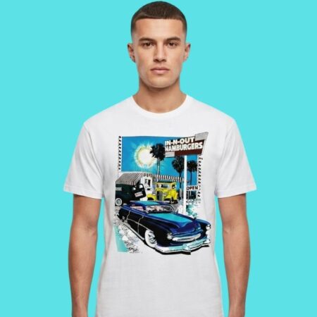 In-N-Out Classic Car Drive-Thru Retro Fast Food Tee