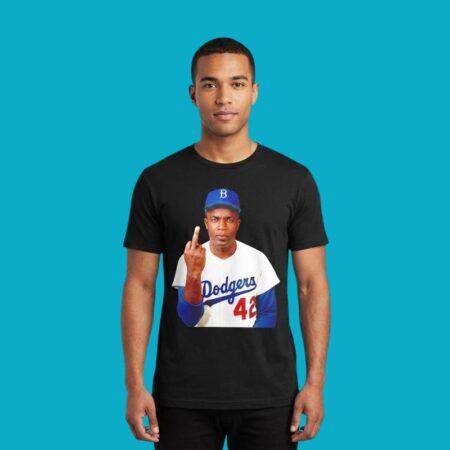 Jackie Robinson Los Angeles Dodgers Portrait & Signature Tee