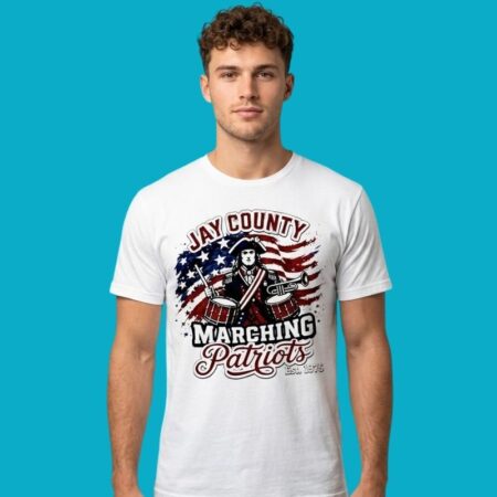 Jay County Marching Patriots Est 1975 Music Graphic Tee