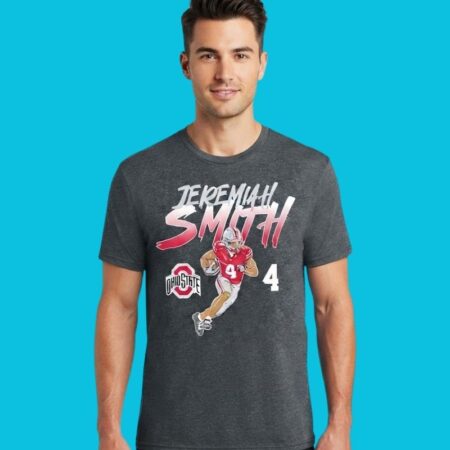 Jeremiah Smith #4 Ohio State Football Pose Star Tee