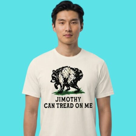 Jimothy Raccoon Can Tread On Me Hyena Flag Parody Tee