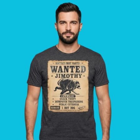 Jimothy Raccoon Seattle's Most Wanted Hot Dog Shirt