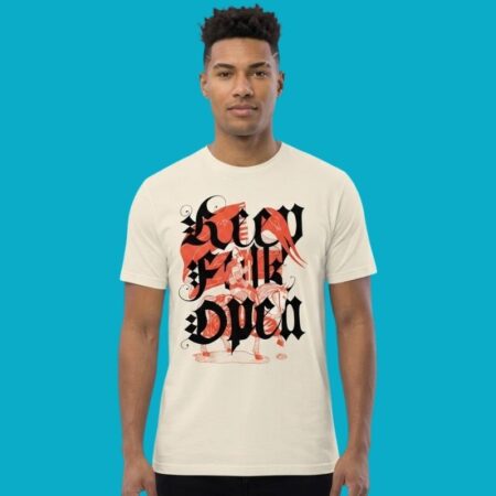 Keep Folk Open Medieval Art Typography Graphic Tee