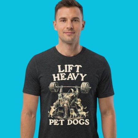 Knight Lifting Heavy Pet Dogs Fitness Graphic Tee