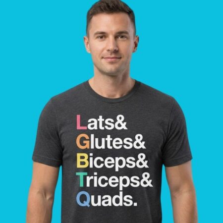 Lats & Glutes Muscle Anatomy Gym Lifting Graphic Shirt