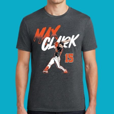 Max Clark 15 Detroit Tigers 2026 MLB Slugger Swing Tee
