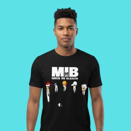 Men In Bleach MIB Anime Mashup Graphic Tee
