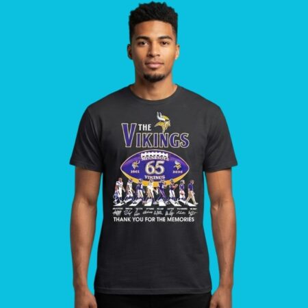 Minnesota Vikings 65 Years 1961-2026 Anniversary Graphic Tee