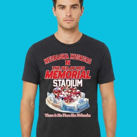 Nebraska Huskers Sea Of Red Memorial Stadium Graphic Shirt