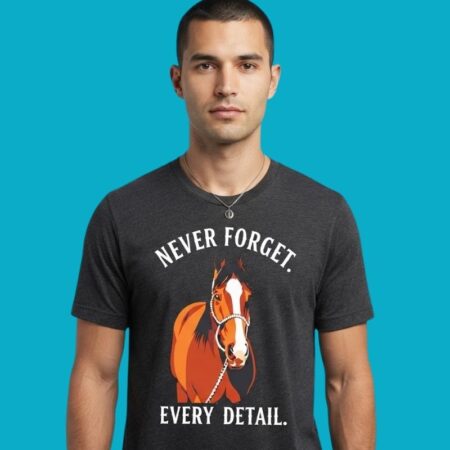 Never Forget Every Detail Horse Equestrian Lover Tee