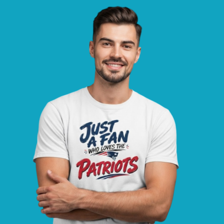 New England Football Just A Fan Logo Pride T-Shirt