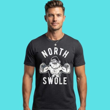 North Swole Bodybuilding Santa Gym Tee