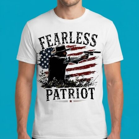 Patriotic Cowboy American Flag Western Graphic Tee
