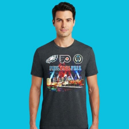 Philadelphia Flyers Eagles & Union Skyline Logo Tee
