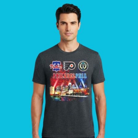 Philadelphia Flyers Phillies & Union Skyline Logo Tee