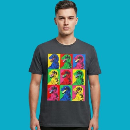 Pop Art T-Rex Colorful Dinosaur Graphic Tee