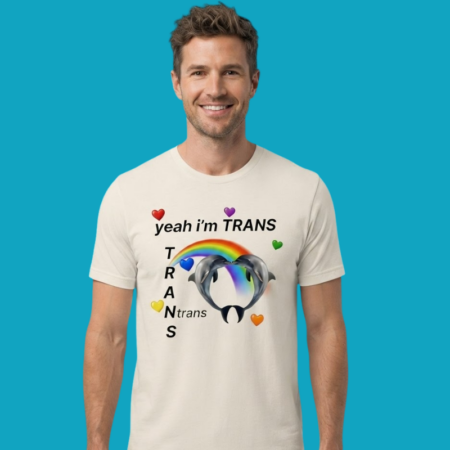 Rainbow Dolphin Trans Pride Identity Statement Shirt