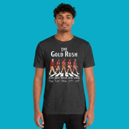 SF 49ers Gold Rush Montana & Rice Legends Signatures Tee