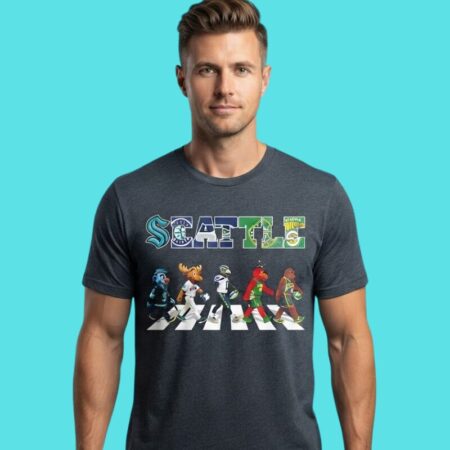 Seattle Sports Mascots Abbey Road Walk Tee