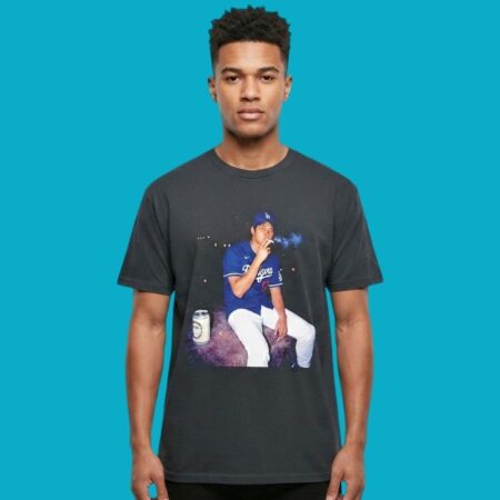 Shohei Ohtani Los Angeles Dodgers Beer Smoking Fan Tee