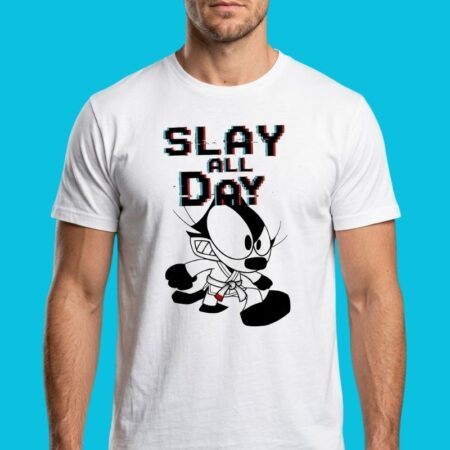 Slay All Day Swag Karate Cat Martial Arts Graphic Tee