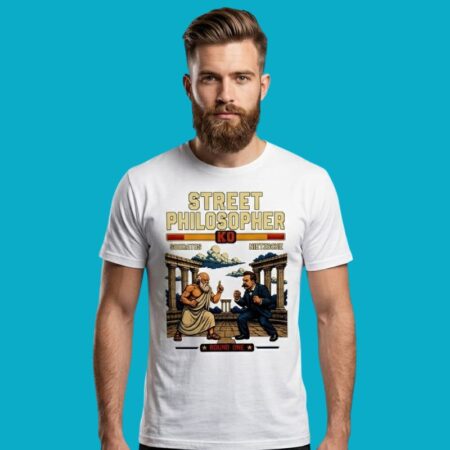 Socrates Vs Nietzsche Round One Street Philosopher Graphic Tee