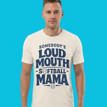 Somebody's Loud Mouth Softball Mama Graphic Shirt