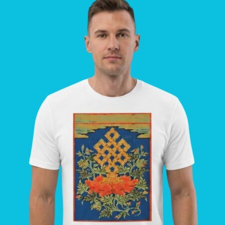Srivatsa Endless Knot Buddhist Floral Sacred Geometry Tee