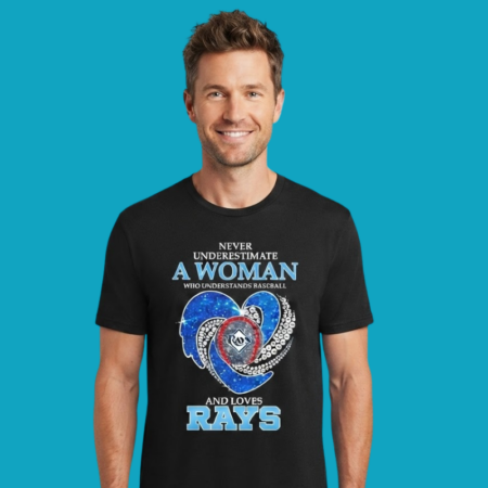 Tampa Bay Baseball Diamond Heart Woman Pride Tee