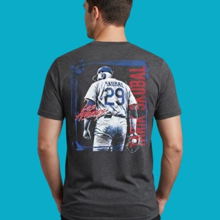 Tarik Skubal LA Dodgers Grunge Poster Baseball Tee