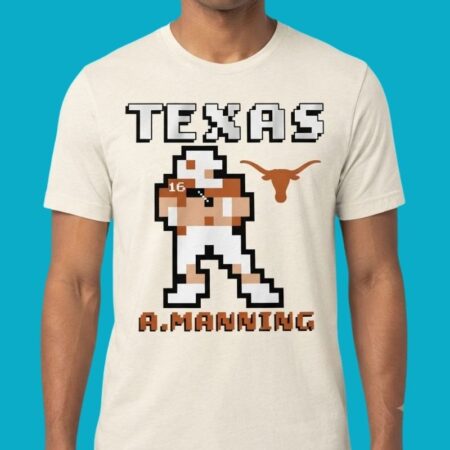 Texas Longhorn Arch Manning Retro Baller Football Tee