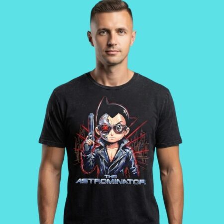 The Astrominator Retro Astro Boy Terminator Mashup Tee