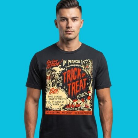 Trick Or Treat Horror Boils & Ghouls Halloween T-Shirt