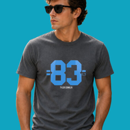 Tyler Conklin #83 Detroit Football Stripe Tee
