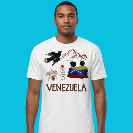 Venezuela Pride Bird Mountain Flower Flag Graphic Shirt