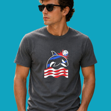 Wild Whale Stars And Stripes Patriotic Graphic Tee